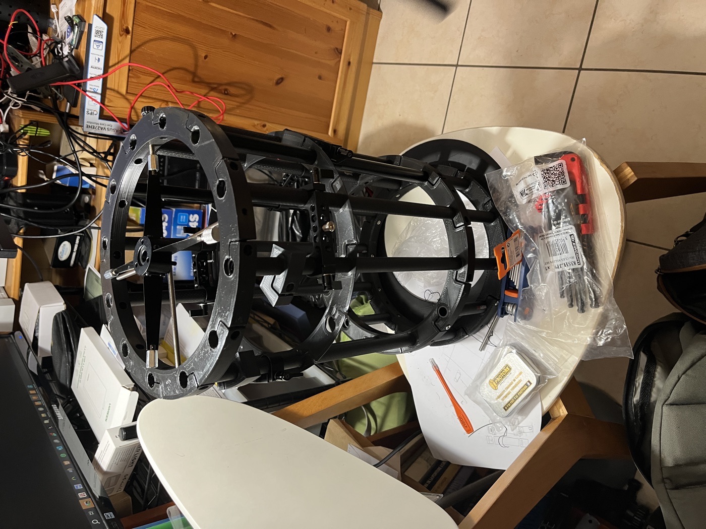 Assemblage et modifications du télescope Stratos