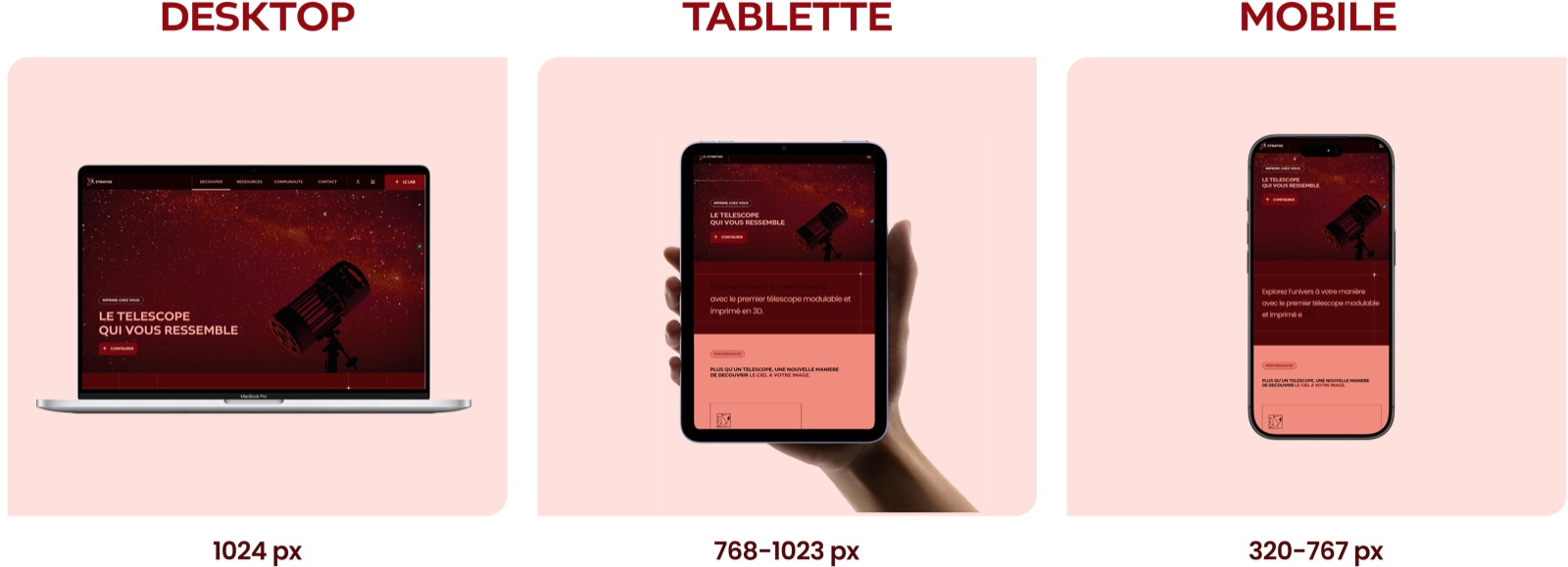 Version responsive de Stratos